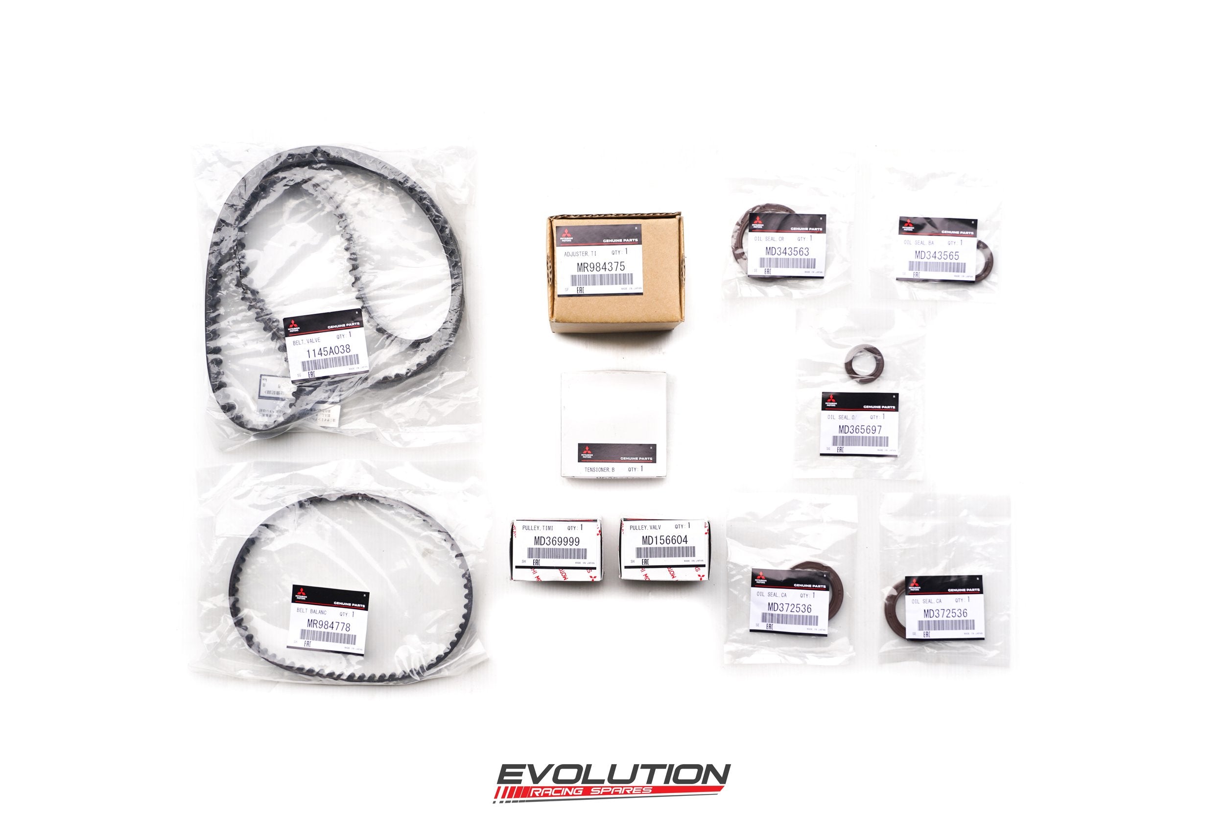Genuine OEM Mitsubishi Evolution Evo 9 Timing Belt Kit Evolution Racing Spares