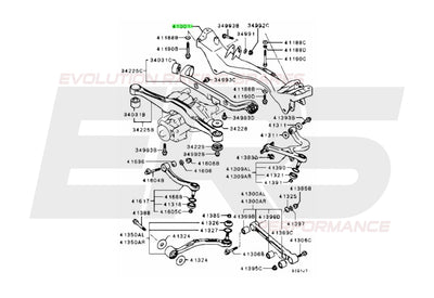 Rear Subframe Crossmember | Suits Evo 7-9