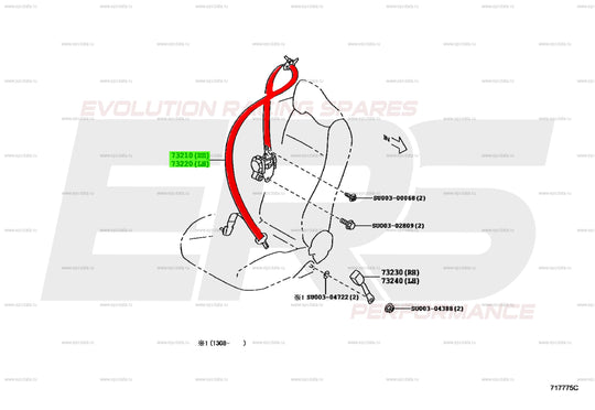 Seat-belt (Red) | Suits Toyota 86/ Subaru BRZ