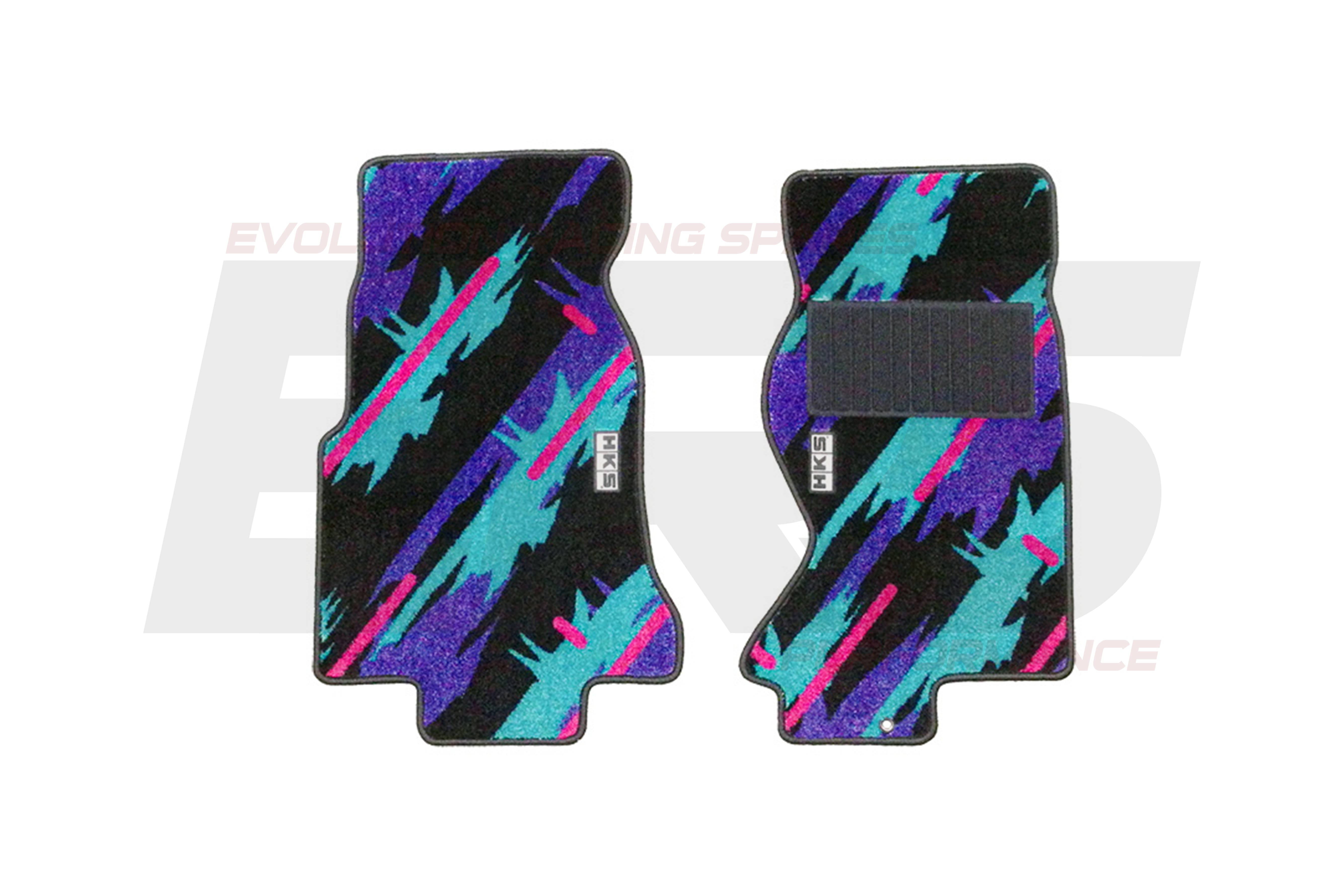 HKS 50th Anniversary FLOOR MATS OIL COLOR PRINT FRONT/REAR SET for Mit ...