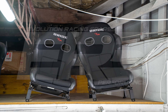 Genuine BRIDE ZETA IV LOW MAX Fixed Back Racing Bucket Seats – Black – Pair of 2