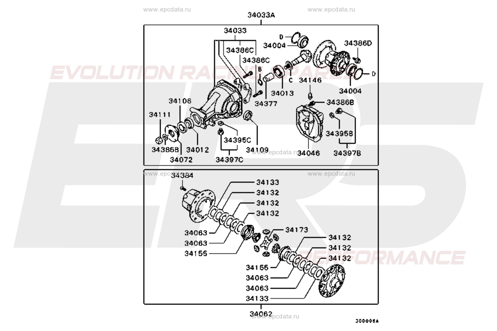 Rs200 Rear Diff ERS Evo RS Rear Diff Kit β Evolution Racing Spares