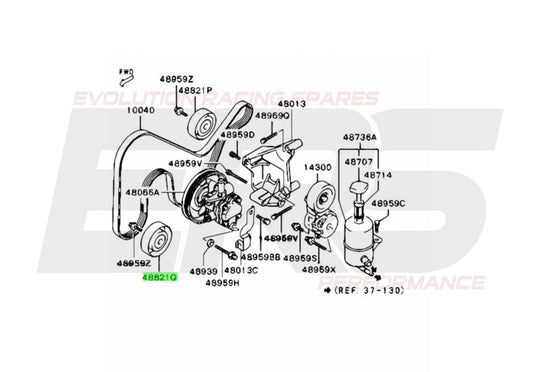 Serpentine Belt Idler Pulley | Suits Evo 7-9