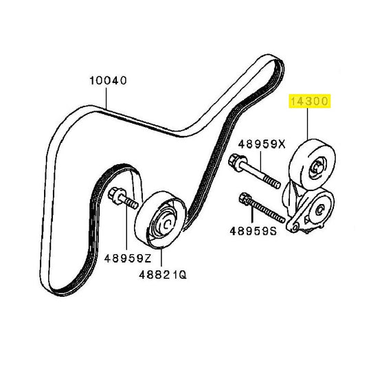 Genuine OEM Mitsubishi Evolution Evo 7 8 9 Alternator Drive Belt Tensioner (MD373939)