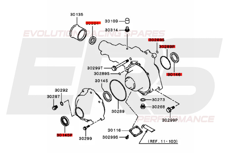 Genuine OEM Mitsubishi Evo 7/8/9 Transfer Case Seal Kit Evolution