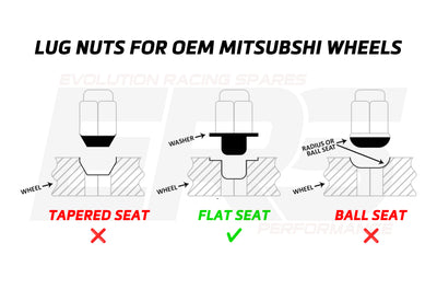 ERS Mitsubishi Evo 4 - 10 Titanium OEM Spec Wheel Nuts