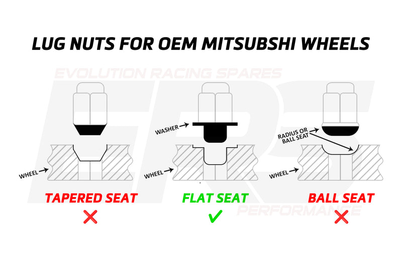 ERS Mitsubishi Evo 4 - 10 Titanium OEM Spec Wheel Nuts