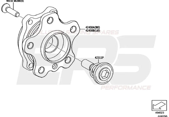 Front Left Hub & Bearing Assy suits Toyota GR Supra A90