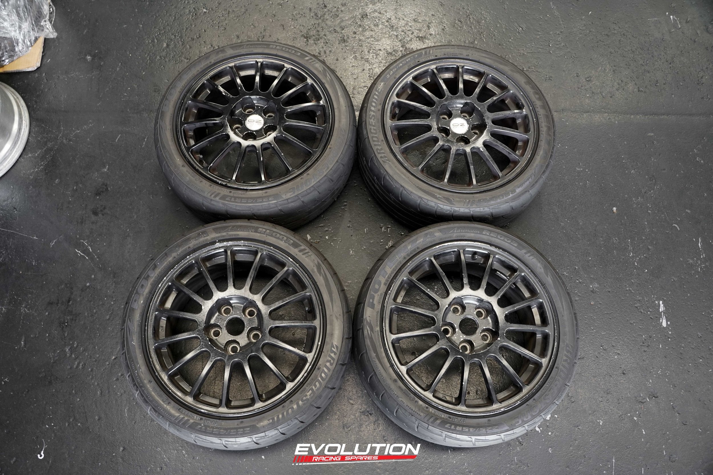 Evo 6 OZ Racing Rims Wheels 17×7.5 +38 5×114.3 Black – Evolution Racing ...