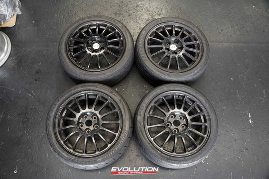Evo 6 OZ Racing Rims Wheels 17×7.5 +38 5×114.3 Black
