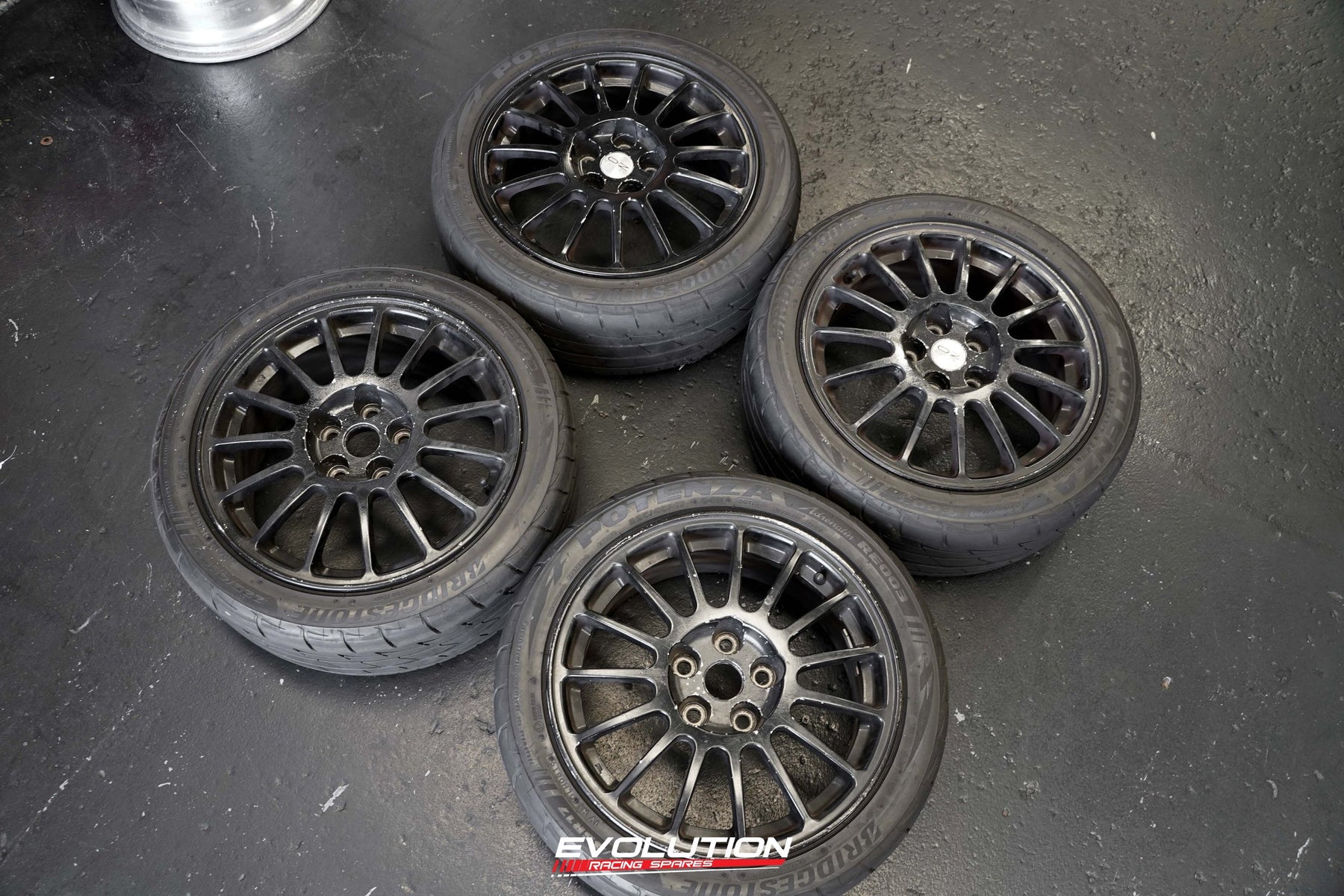 Evo 6 Rally Rims Evo 6 OZ Racing Rims Wheels 17×7.5 +38 5×114.3 Black – Evolution Racing ...