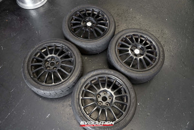 Evo 6 OZ Racing Rims Wheels 17×7.5 +38 5×114.3 Black