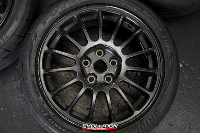 Evo 6 OZ Racing Rims Wheels 17×7.5 +38 5×114.3 Black