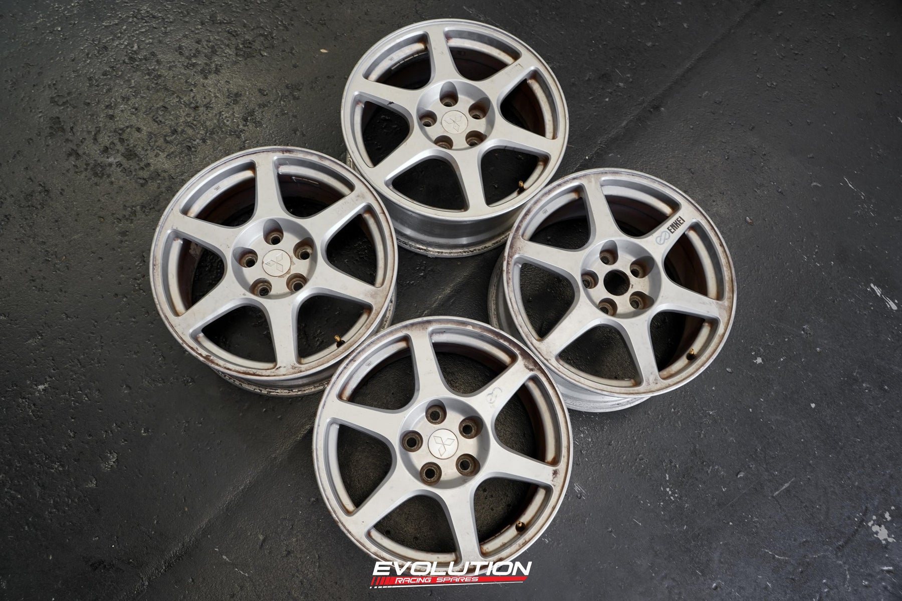 Evo 8 Enkei Rims Wheels 17x8 +35 5x114. 3 – Evolution Racing Spares