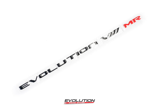 "EVOLUTION VIII + MR" Evo 8 8MR Rear Trunk Boot Badge