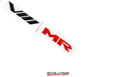 "EVOLUTION VIII + MR" Evo 8 8MR Rear Trunk Boot Badge