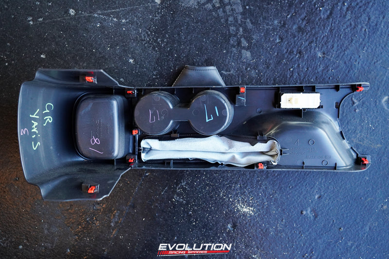 Toyota GR Yaris Centre Console with Cup Holders, Shift Boot and Buttons