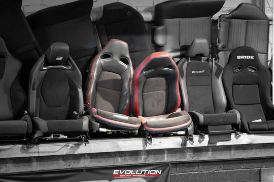 2007 Nissan R35 GTR Front Seats Black Red Leather