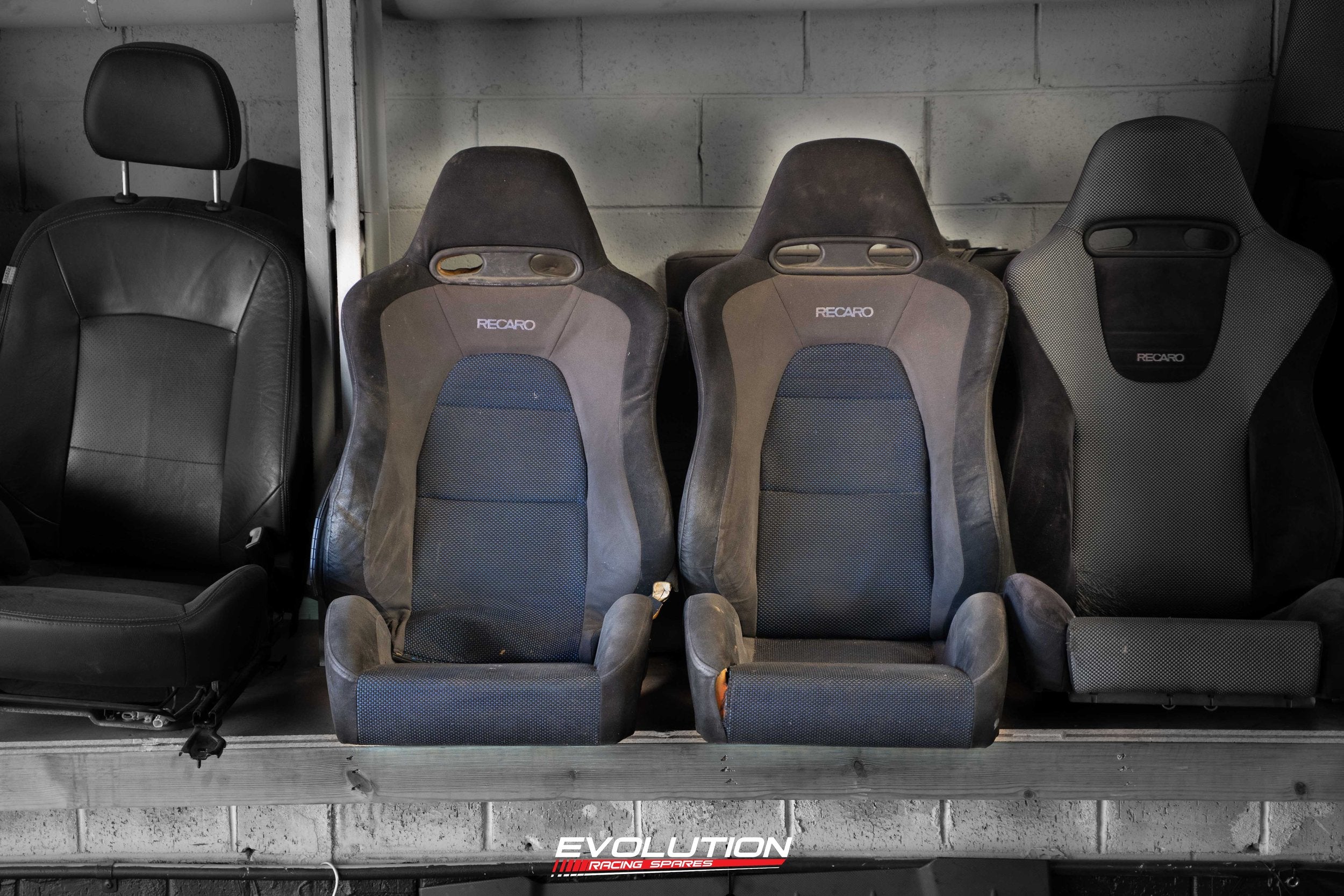 Mitsubishi Evo 7 8 GSR Blue Recaro Front Seats Evolution Racing Spares