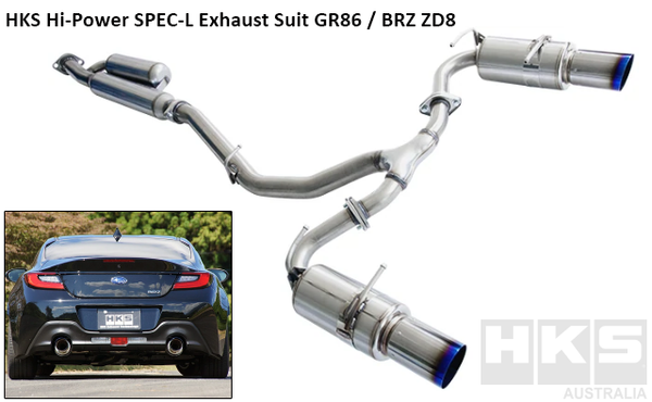 HKSHiPowerSpecLExhaustSuitGR86 HKSHiPowerSpecLExhaustSuitGR86
